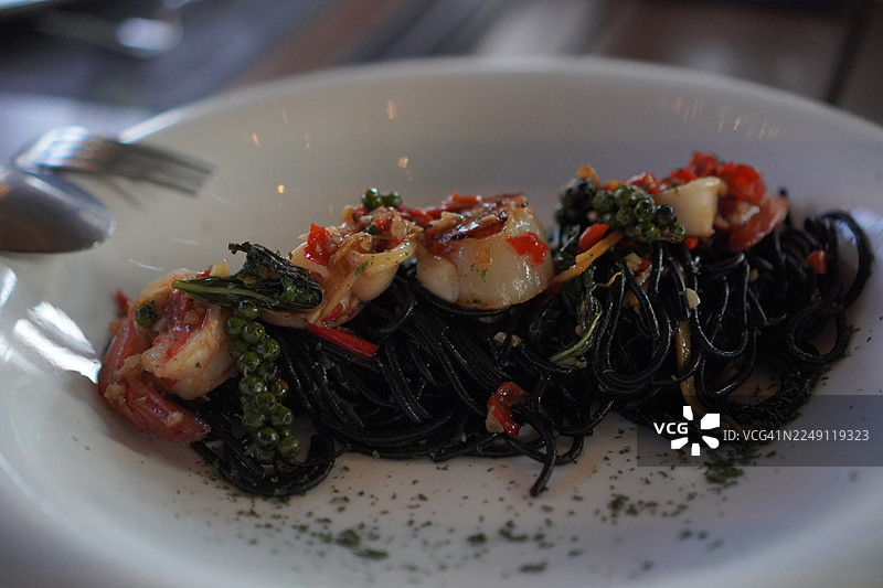 辣虾意大利面图片素材