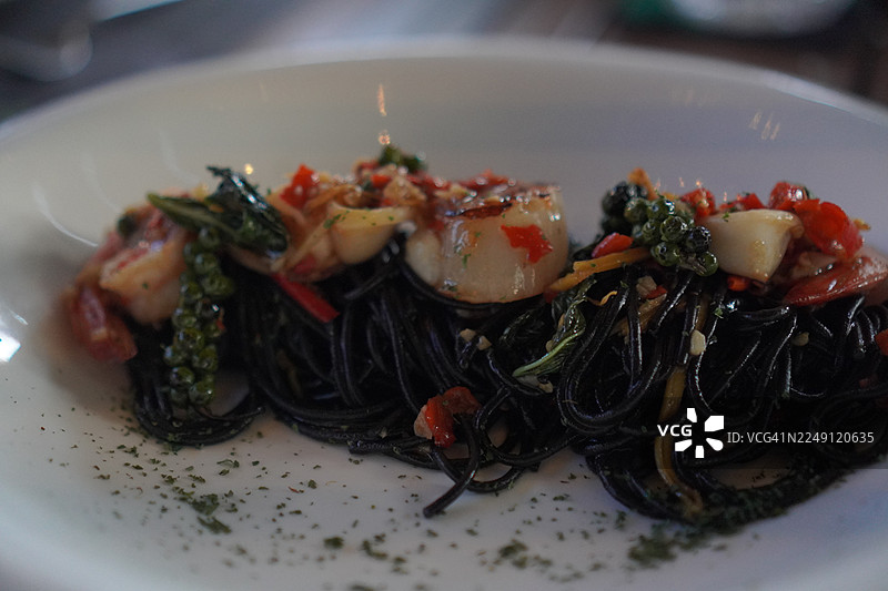 香辣虾意面图片素材