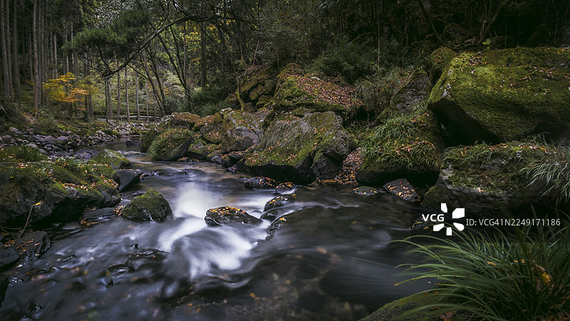 日本九州小国町的锅瀑布图片素材