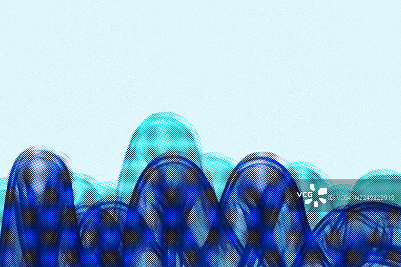 抽象蓝色海洋波浪图案数字艺术作品图片素材