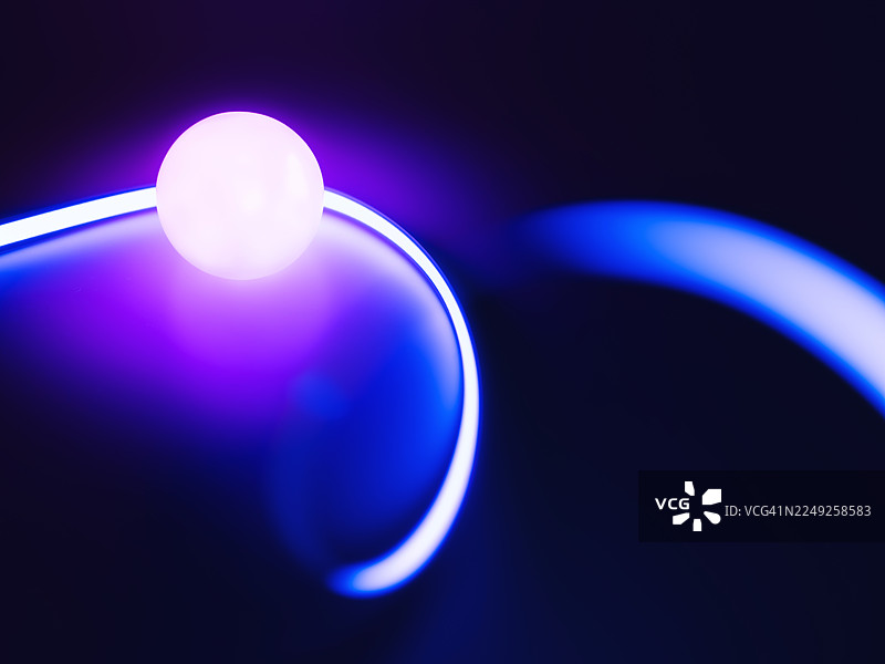 LED灯带和发光球体图片素材