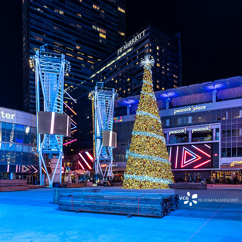洛杉矶市中心圣诞树图片素材