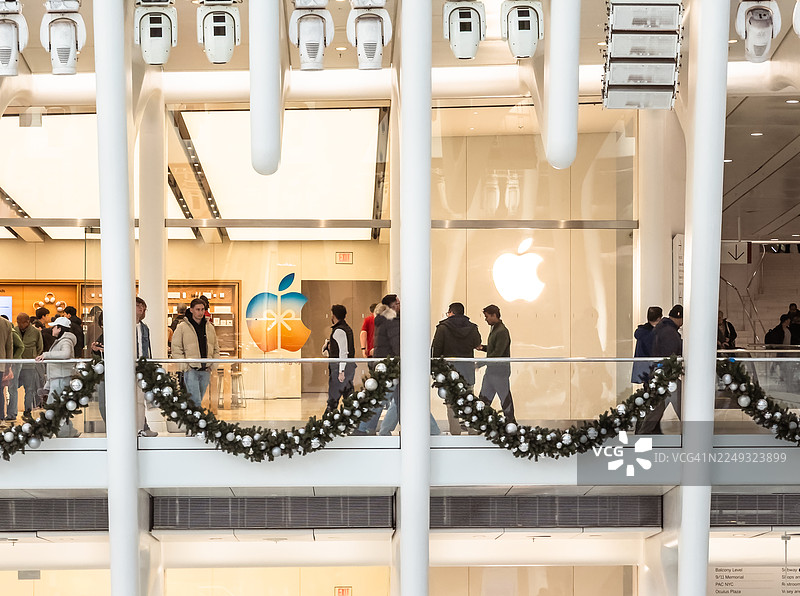 曼哈顿下城的苹果商店图片素材