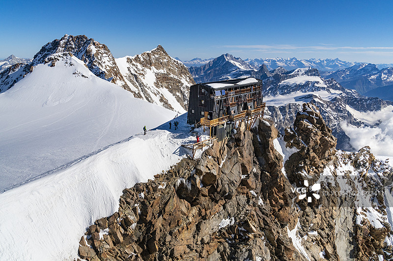 马尔切里诺·卡帕纳山间小屋，罗莎峰图片素材