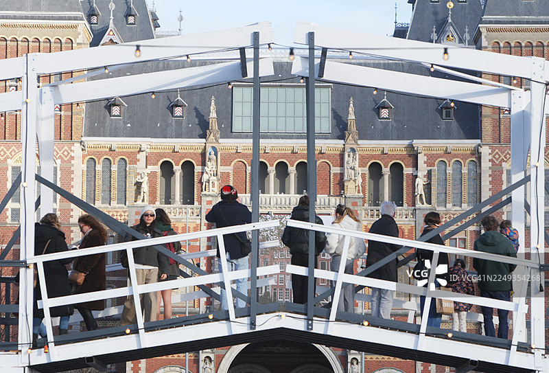 阿姆斯特丹的冬季日常生活图片素材