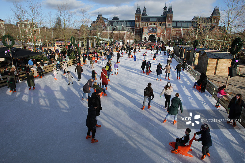 阿姆斯特丹的冬日生活图片素材