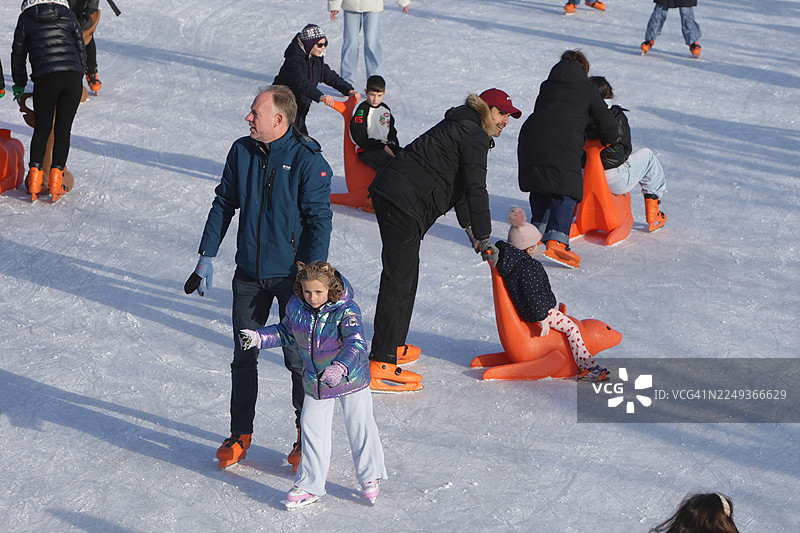 阿姆斯特丹的冬日日常生活图片素材