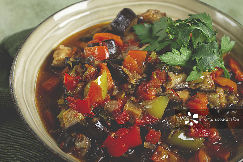 阿扎普桑达利，冷盘，蔬菜炖菜，炖蔬菜，高加索美食图片素材