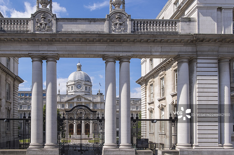 政府大楼，政府大楼，总理办公室，梅里恩街，都柏林，爱尔兰图片素材