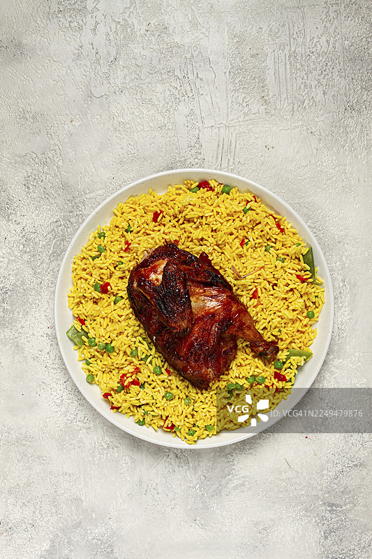卡布萨，鸡肉饭，沙特阿拉伯菜肴，国菜，家常，无人图片素材