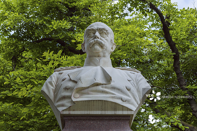 德国巴登-符腾堡州海德堡公园内的俾斯麦雕像图片素材