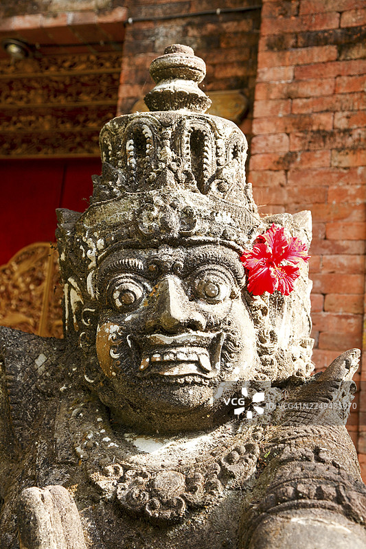 石头雕塑，乌布，巴厘岛，印度尼西亚图片素材