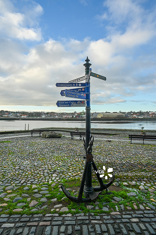 贝里克镇码头指示牌图片素材