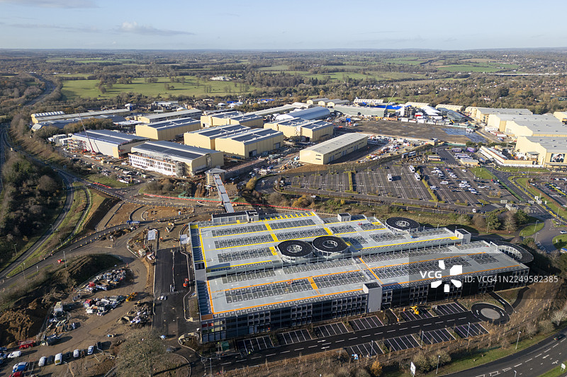 沃纳兄弟利夫斯登工作室的鸟瞰图图片素材