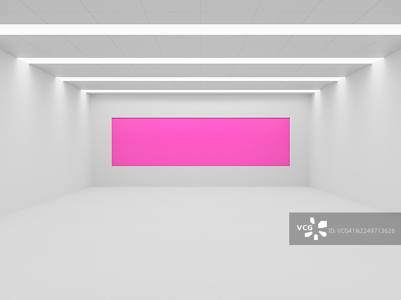 墙壁上的粉色复制空间，室内舞台空间图片素材