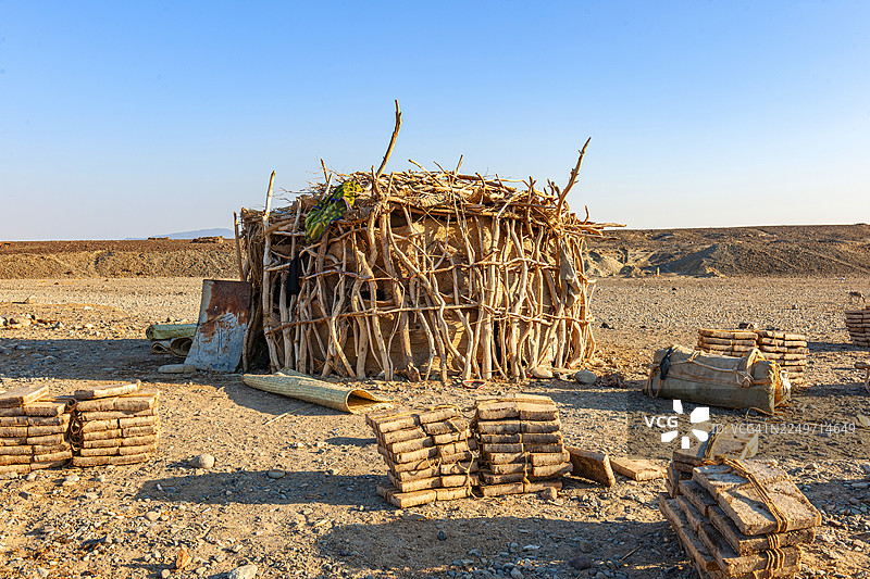 埃塞俄比亚，典型房屋的结构图片素材