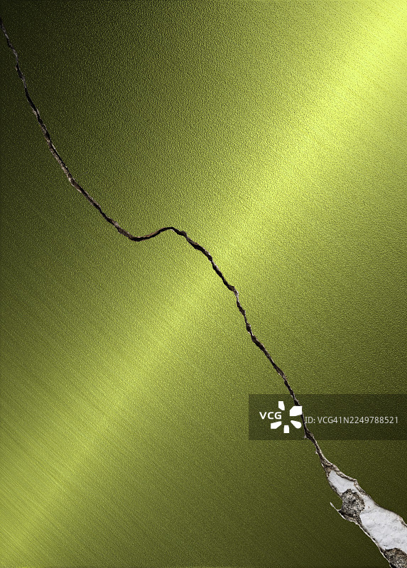 绿色调的带有裂纹的平滑纹理金属表面图片素材