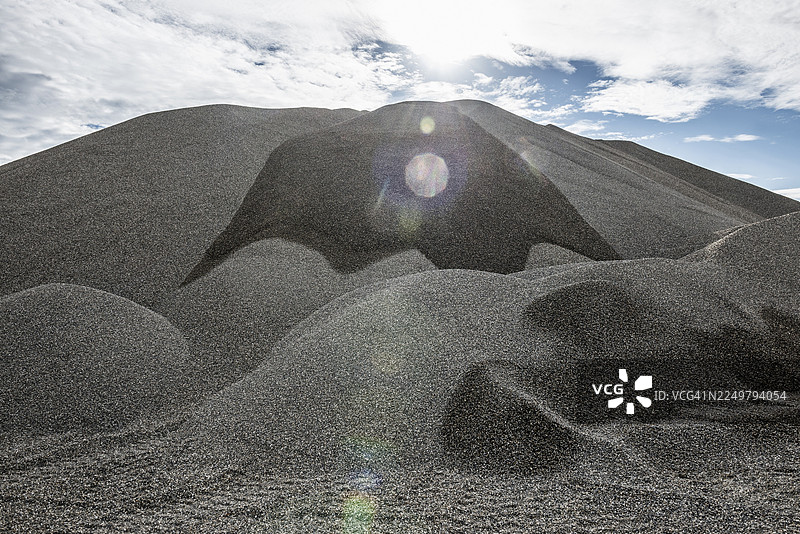 碎石,碎石厂,采石场,靠近布赖萨赫(Breisach am Rhein),布赖斯高(Breisgau),巴登-符腾堡州(Baden-Württemberg),德国图片素材