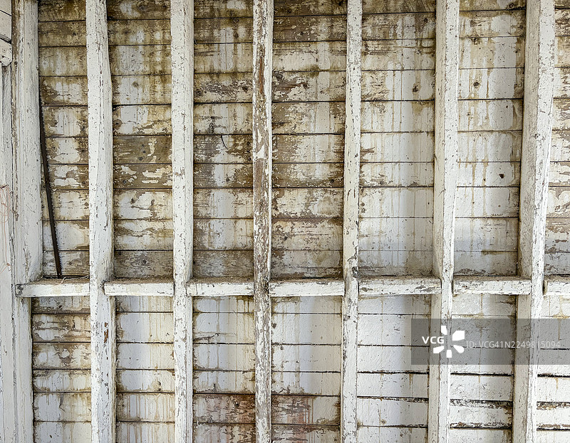 一个旧渔具仓库的内部图片素材