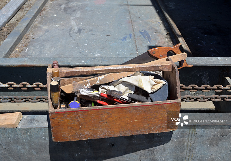 复古木制工具箱图片素材
