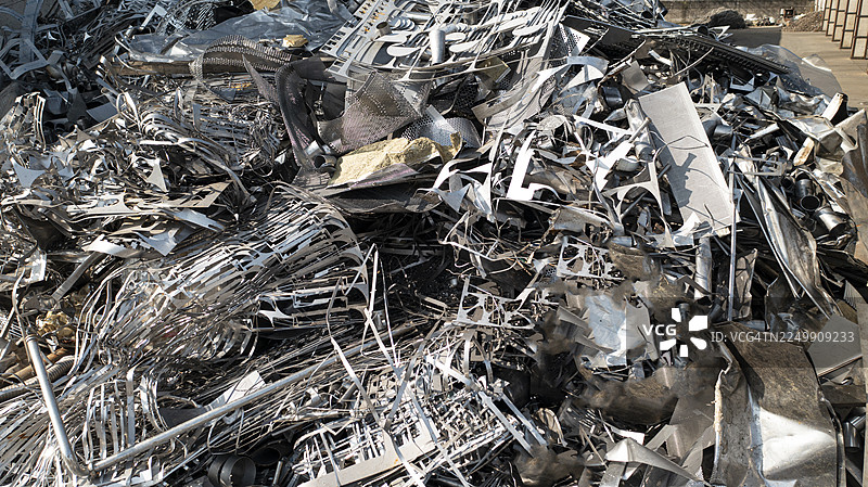 回收的废金属集合图片素材