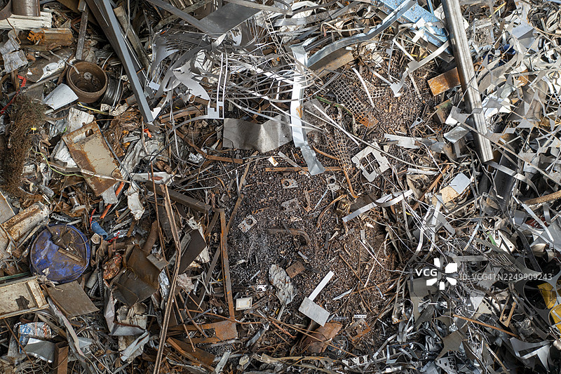 回收用的废金属集合图片素材