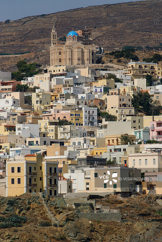 希腊西罗斯岛，埃尔穆波利图片素材