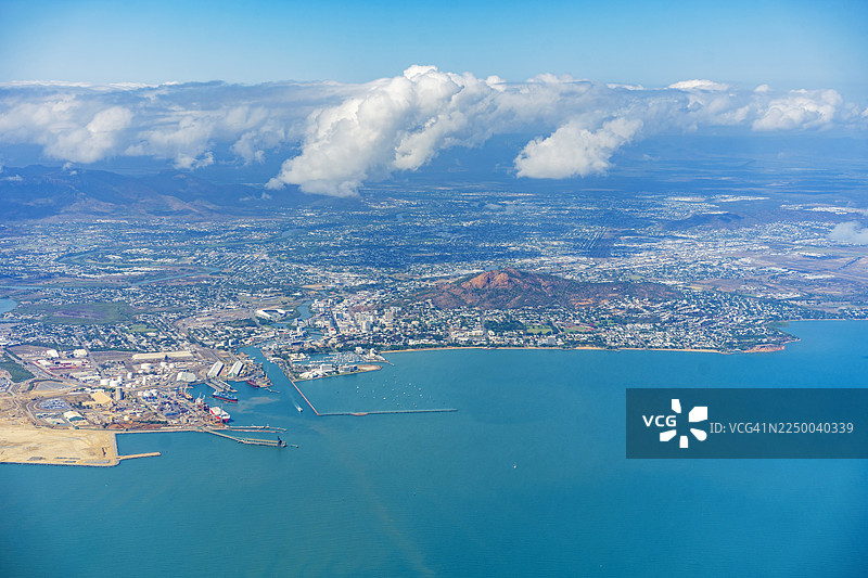 澳大利亚昆士兰州汤斯维尔的航拍图图片素材