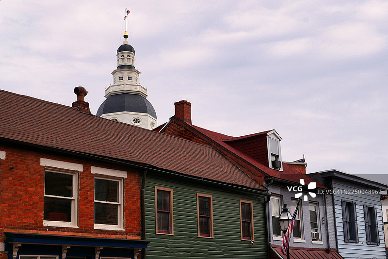马里兰州历史名城安纳波利斯图片素材