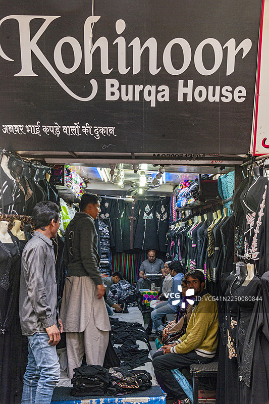 印度，博帕尔，老城区购物图片素材