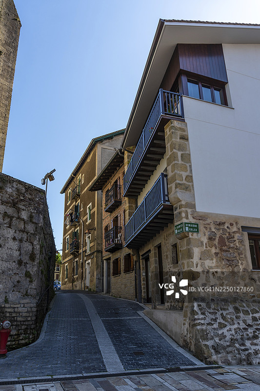 西班牙吉普斯夸省沿海小镇雷索市的老公园图片素材