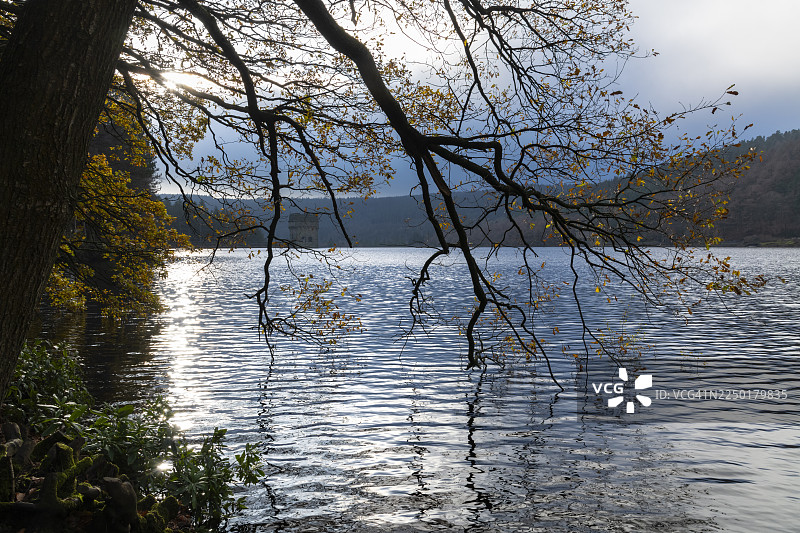 英格兰德比郡上德文特河谷的德文特大坝图片素材
