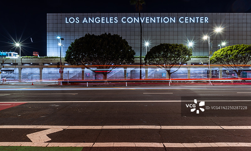 洛杉矶会议中心夜景图片素材