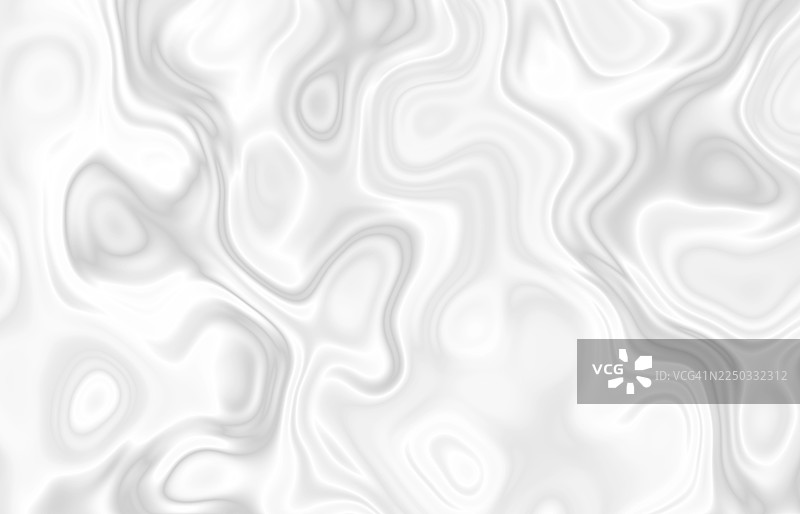 柔和的灰白色大理石波浪抽象背景，带有流动的扭曲漩涡变形的有机图案。2026年度流行色“云舞者”。图片素材