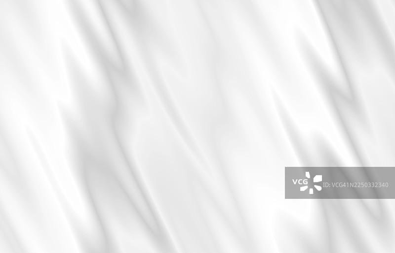 奢华的白色丝绸金属质感锯齿波浪纹理背景，带有褶皱。2026年度流行色“云舞者”。图片素材