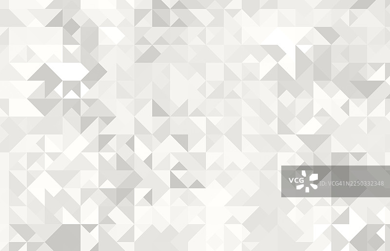 抽象灰色三角形图案背景 现代几何包豪斯设计。无缝背景，以不同色调的灰色三角形的复杂图案为特色。2026年度流行色“舞者云”。图片素材