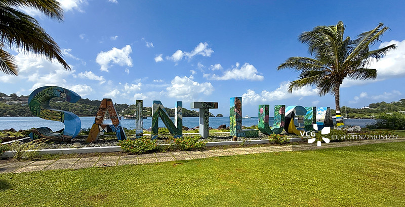 圣卢西亚岛标志图片素材