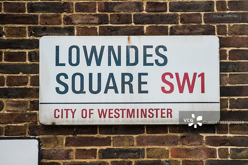 伦敦西敏市朗德斯广场标志图片素材