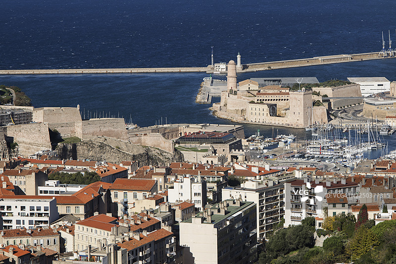 从圣母加尔德看到的旧港图片素材