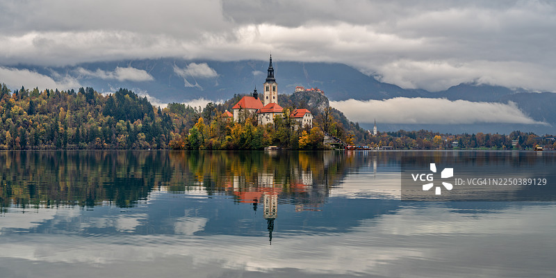 斯洛文尼亚，欧洲，布莱德湖图片素材