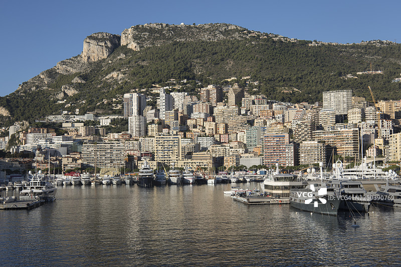 从港口看到的蒙特卡洛景色图片素材