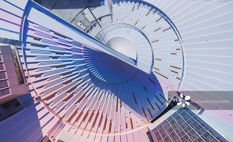 上海大剧院的辐射状屋顶图片素材
