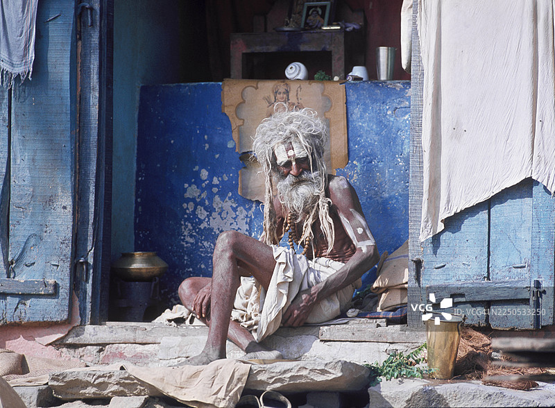 印度宗教苦行僧，1979年图片素材