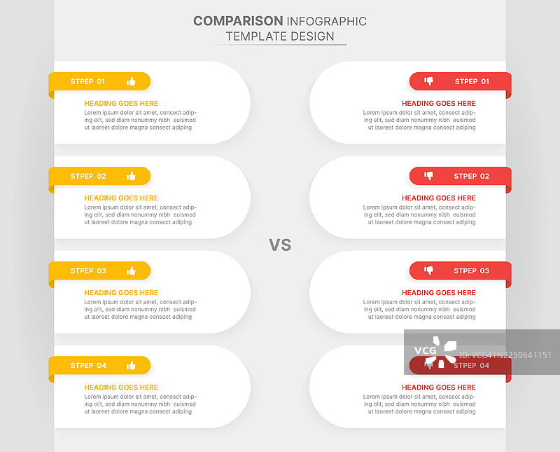 做与不做对比信息图模板设计图片素材