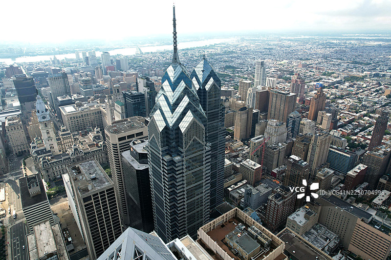 费城鸟瞰图图片素材