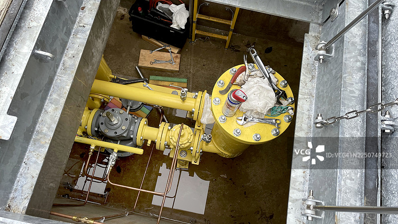 城市地下天然气输配管网图片素材