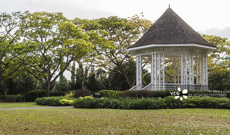 新加坡植物园的凉亭图片素材