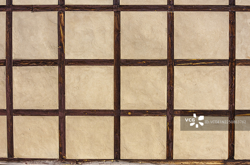 历史半木结构建筑框架和隔间的图案图片素材