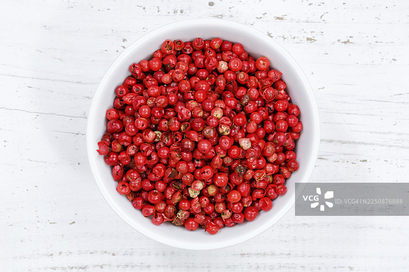 俯视的红辣椒籽图片素材