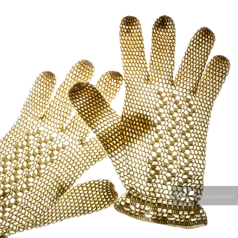 白色背景上的老式儿童手套图片素材